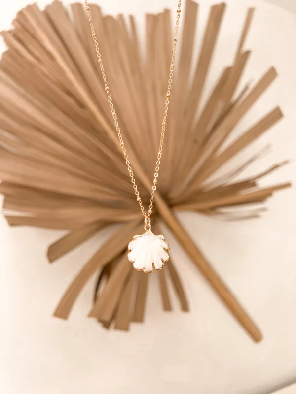 Goldie Mother of Pearl Shell Necklace sold by Mermaid & Me