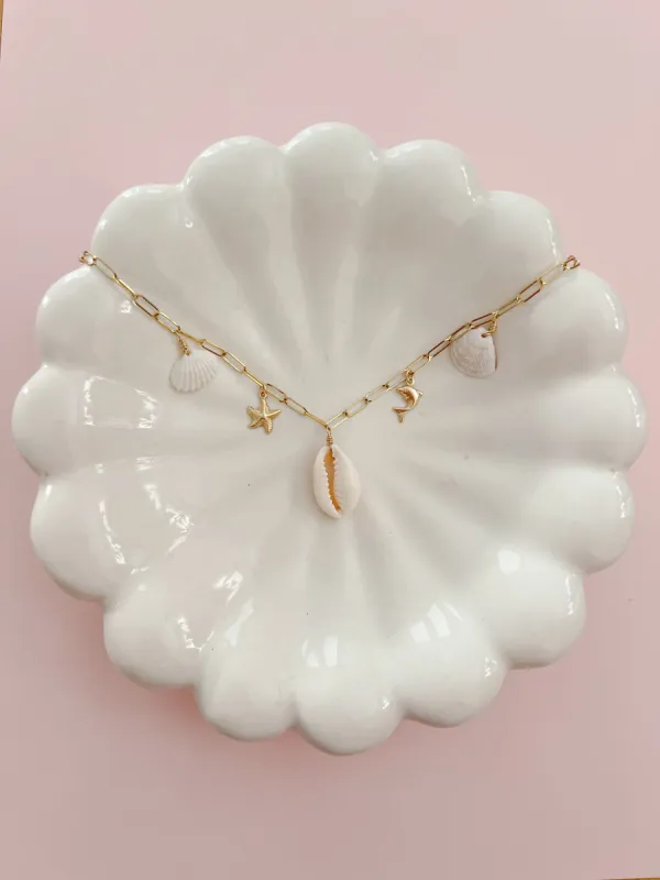 Sand Key Real Seashell Charm Necklace sold by Mermaid & Me