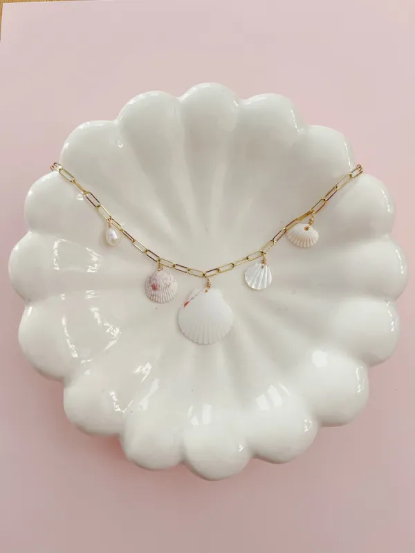 Jacksonville Real Seashell Charm Necklace sold by Mermaid & Me