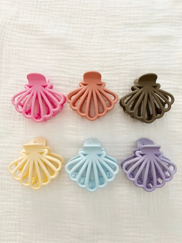 Matte Seashell Hair Clips sold by Mermaid & Me