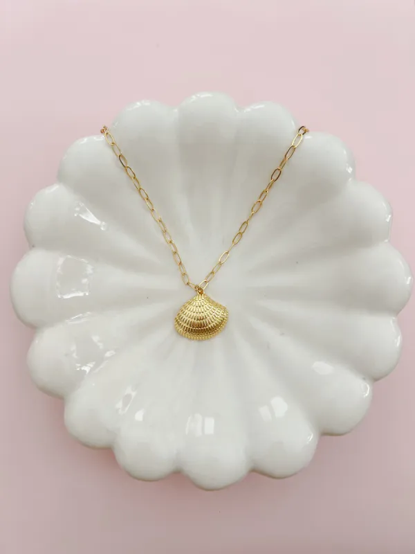 Gold Venus Shell Necklace sold by Mermaid & Me