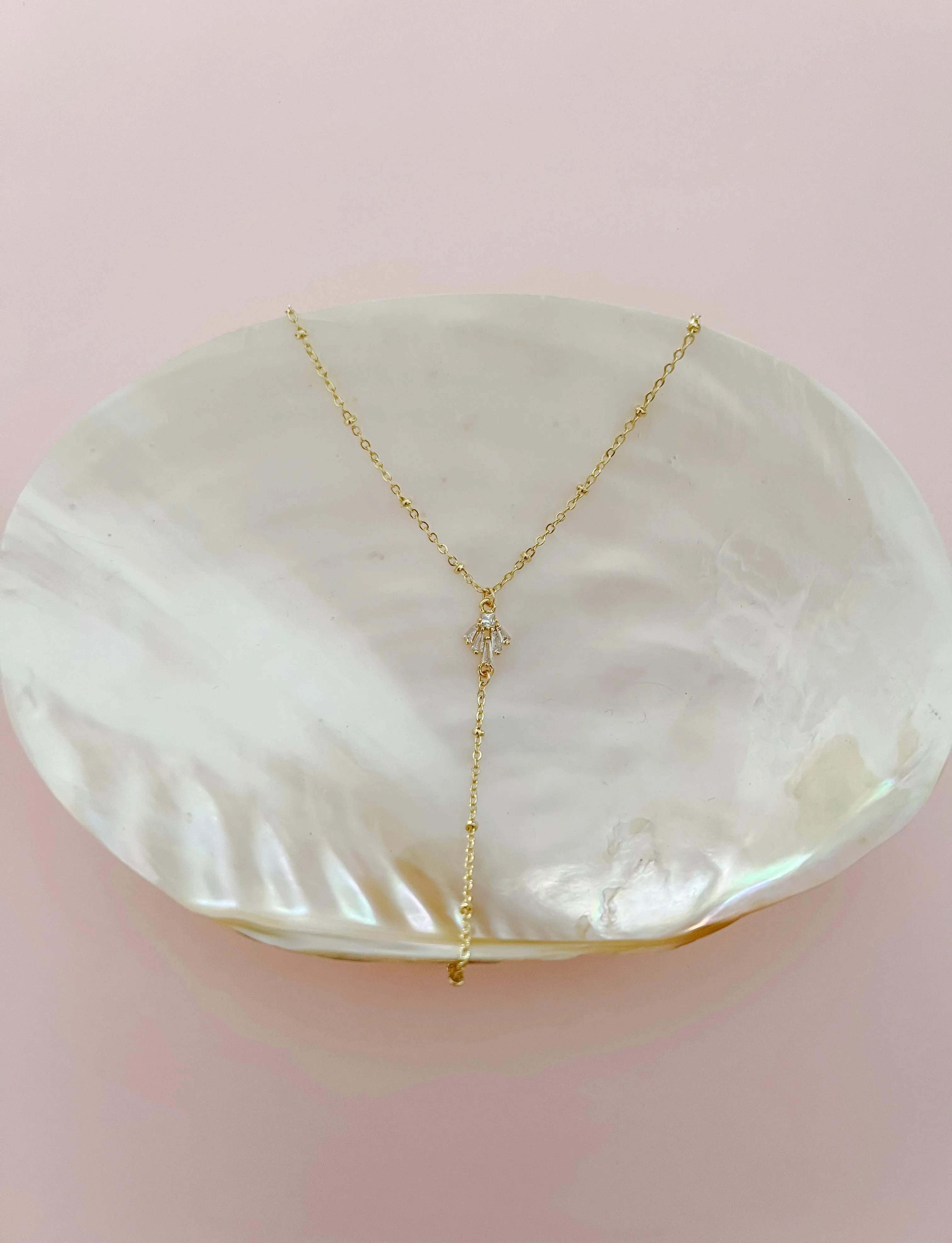 Lariat CZ Necklace sold by Mermaid & Me product image thumbnail 2