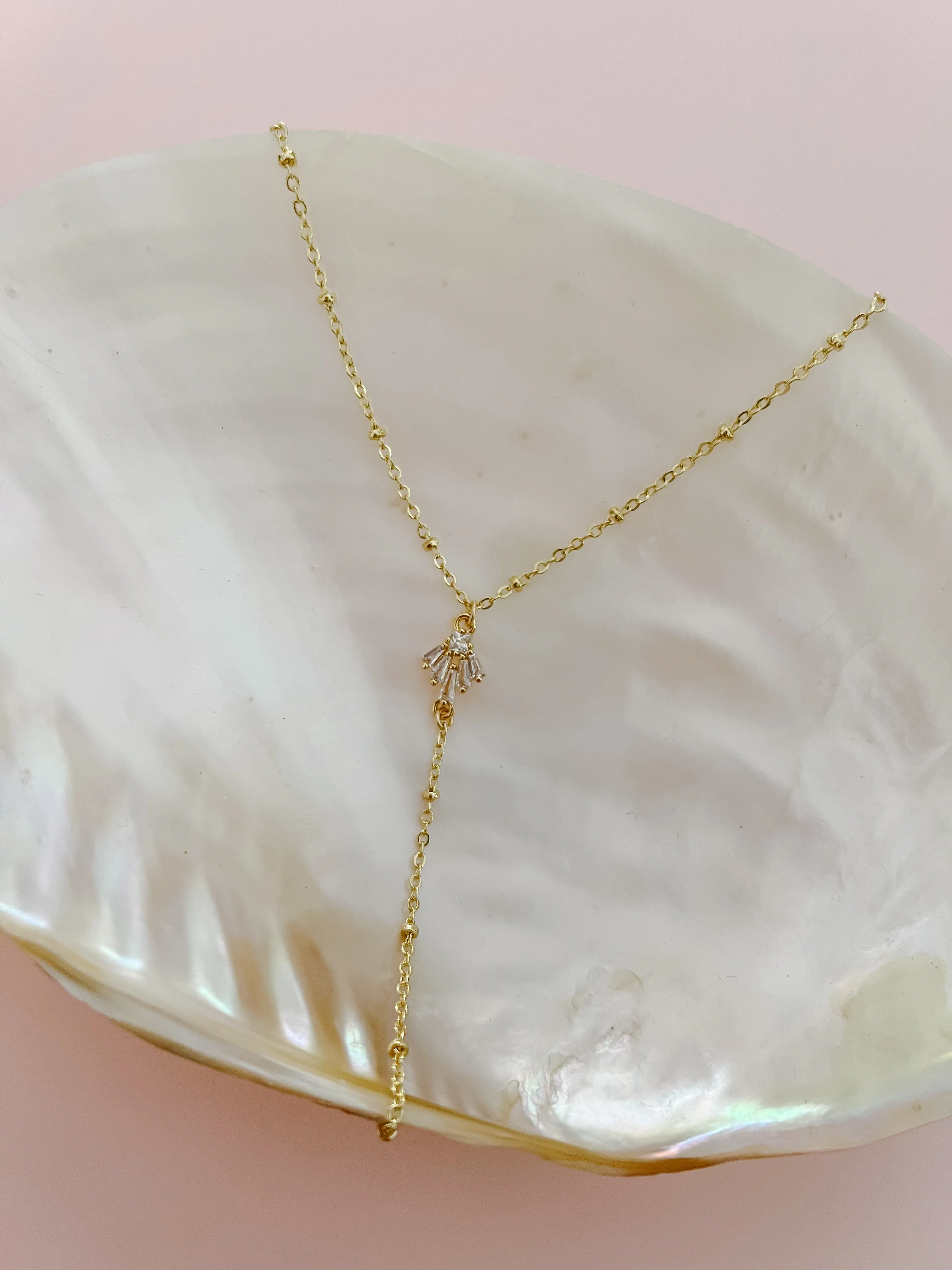 Lariat CZ Necklace sold by Mermaid & Me