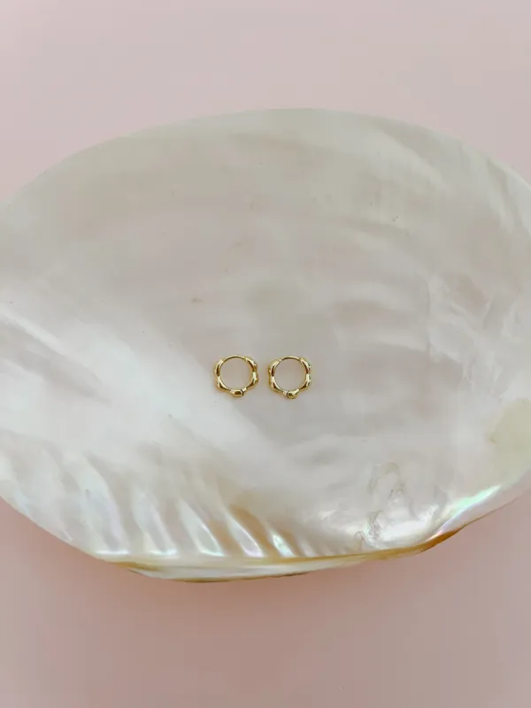 Tiny Bubble Huggie Hoop Earrings sold by Mermaid & Me