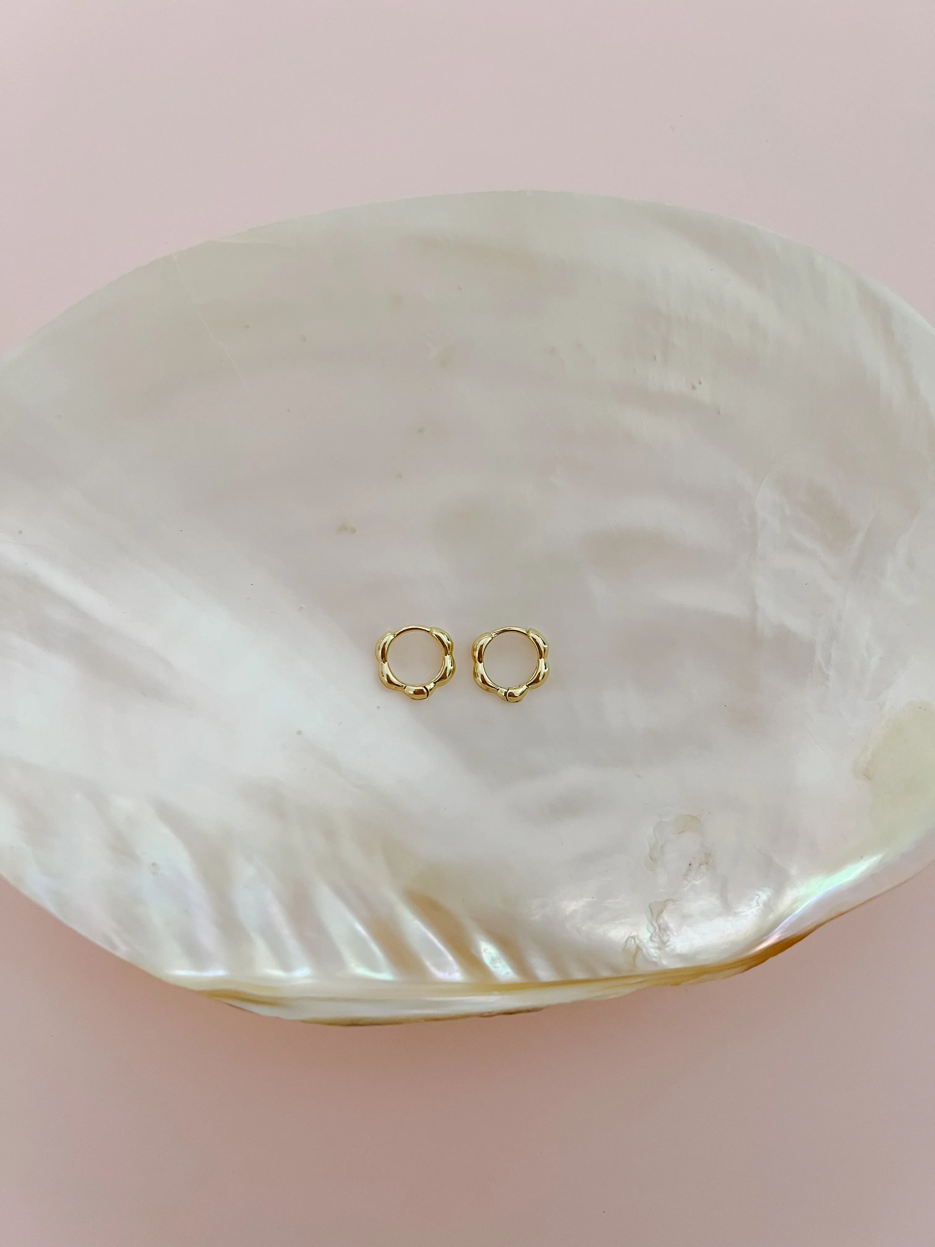 Tiny Bubble Huggie Hoop Earrings sold by Mermaid & Me