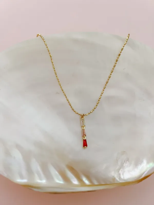 Pink Ombre Cz Necklace sold by Mermaid & Me