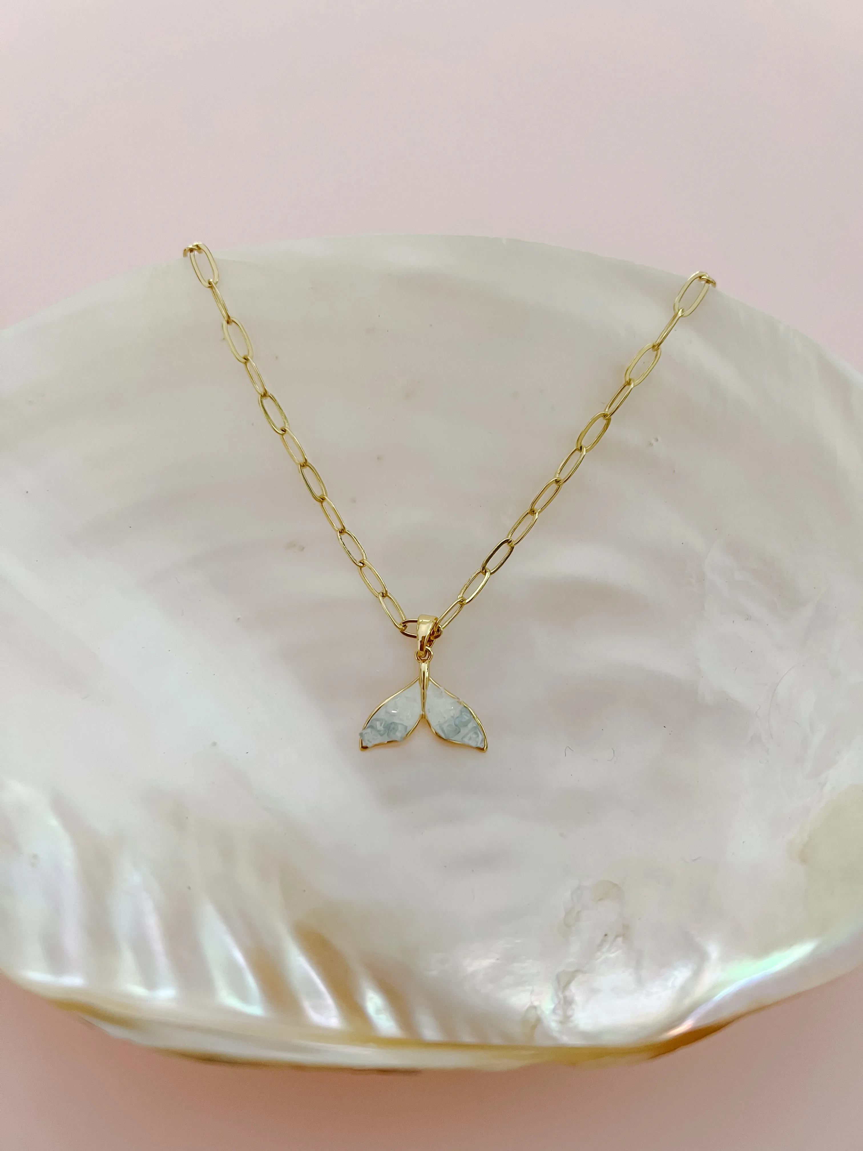 Agate Mermaid Tail Necklace sold by Mermaid & Me