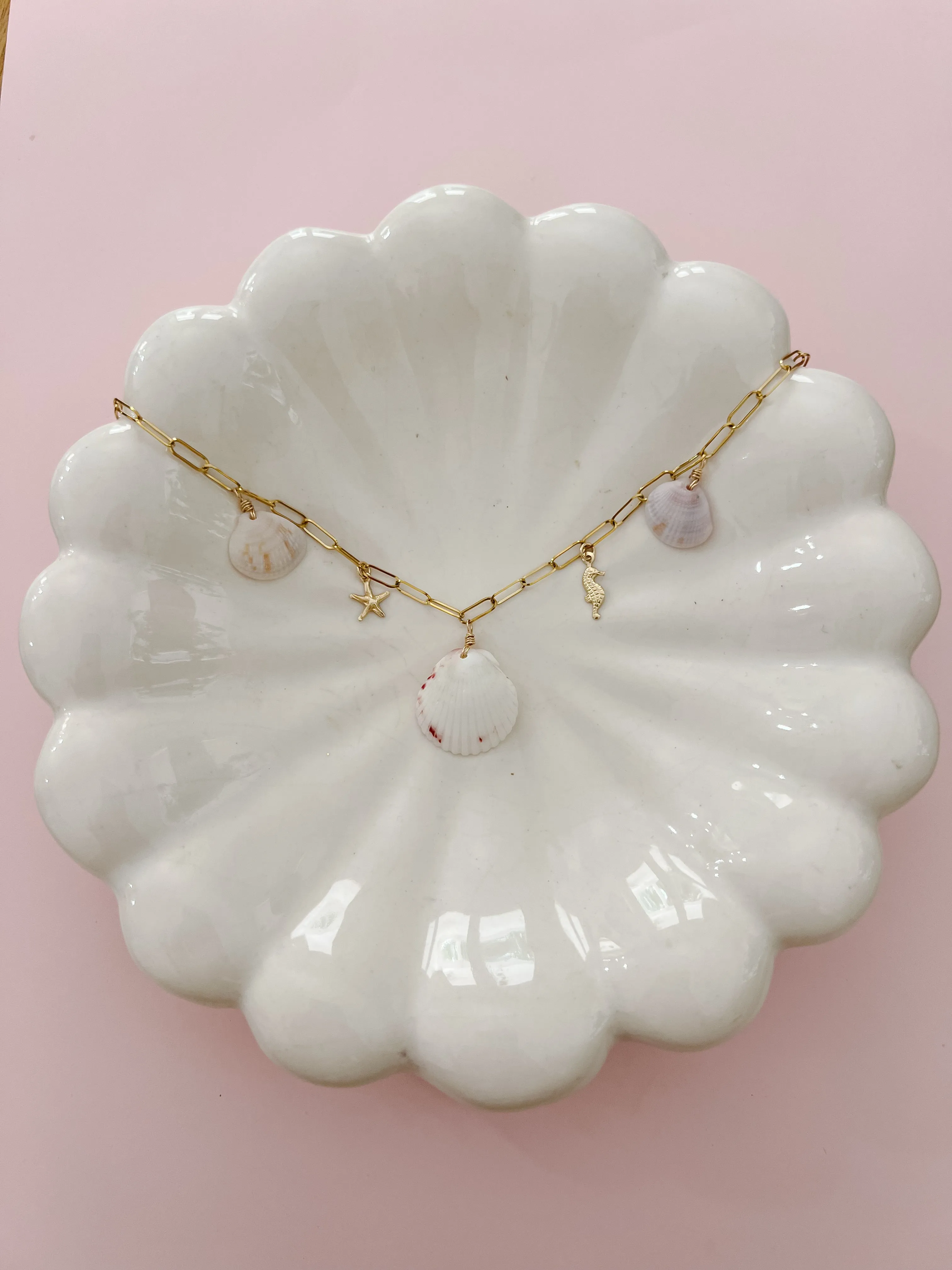 Dunedin Seashell Charm Necklace sold by Mermaid & Me