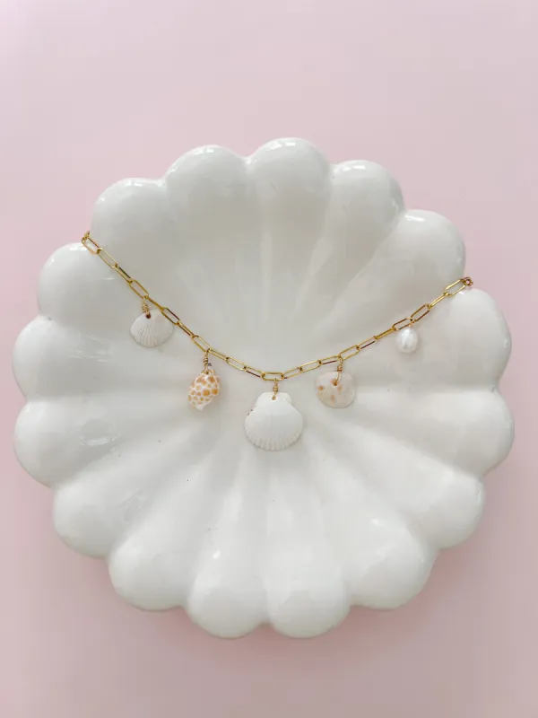 Real Seashell Charm Necklace sold by Mermaid & Me