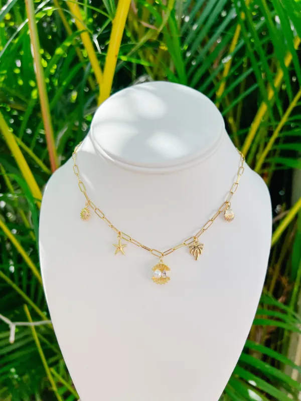 Beach Girlie Charm Necklace sold by Mermaid & Me