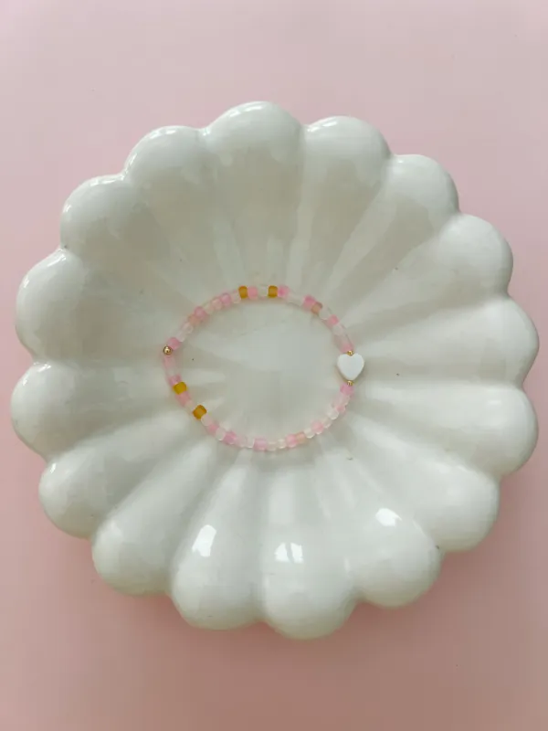 Sea Glass Heart Bracelet sold by Mermaid & Me