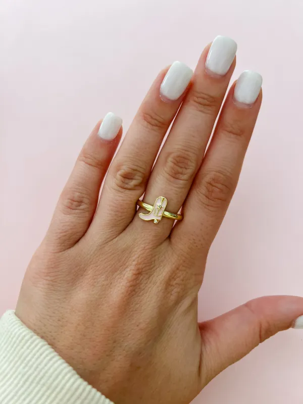 Pink Cowboy Boot Ring sold by Mermaid & Me