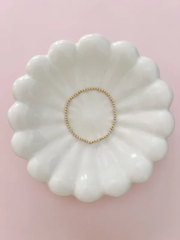 Gold Filled Lavender Dot Bracelet sold by Mermaid & Me