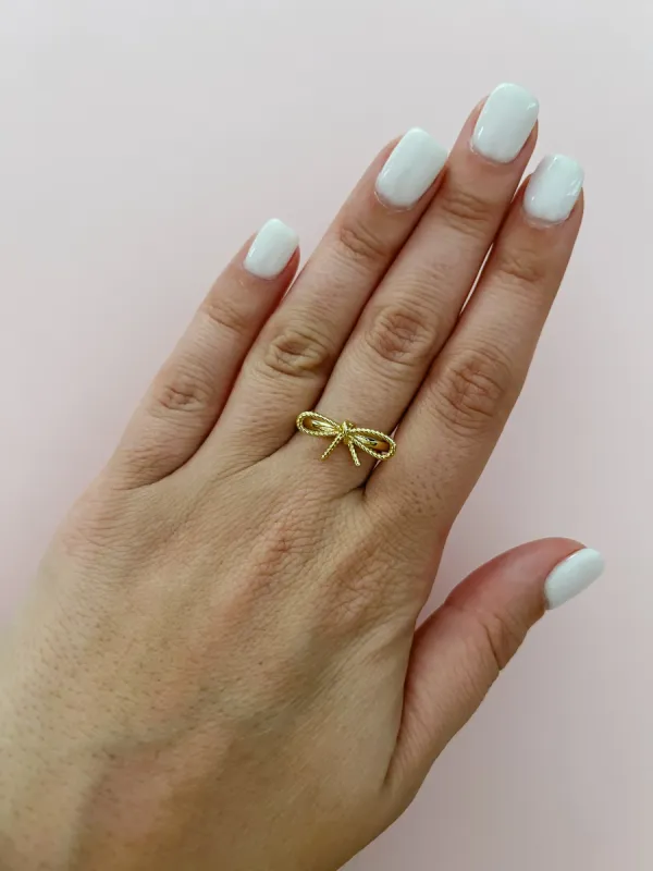 Gold Bow Ring sold by Mermaid & Me