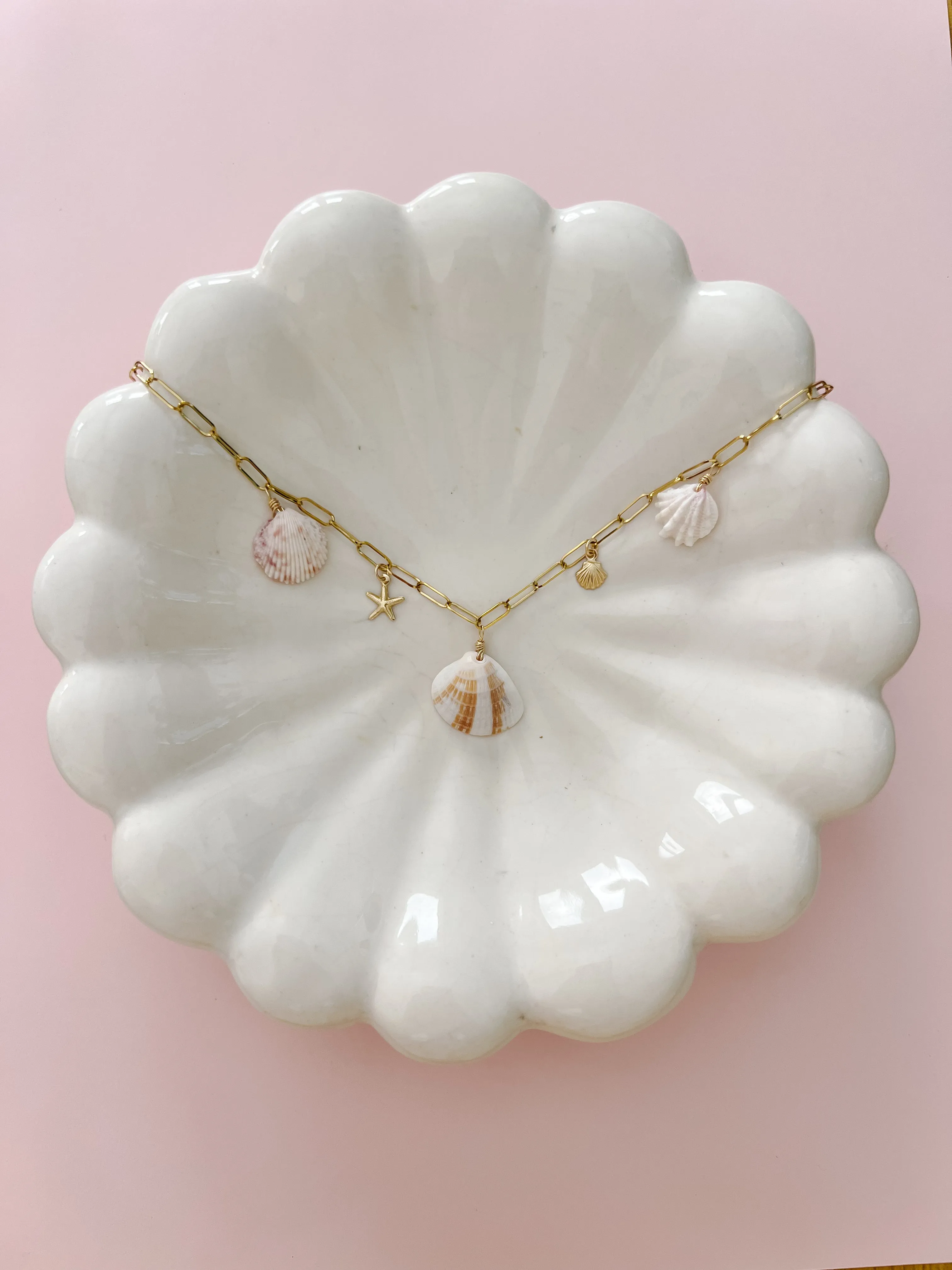 30A Real Seashell Charm Necklace sold by Mermaid & Me