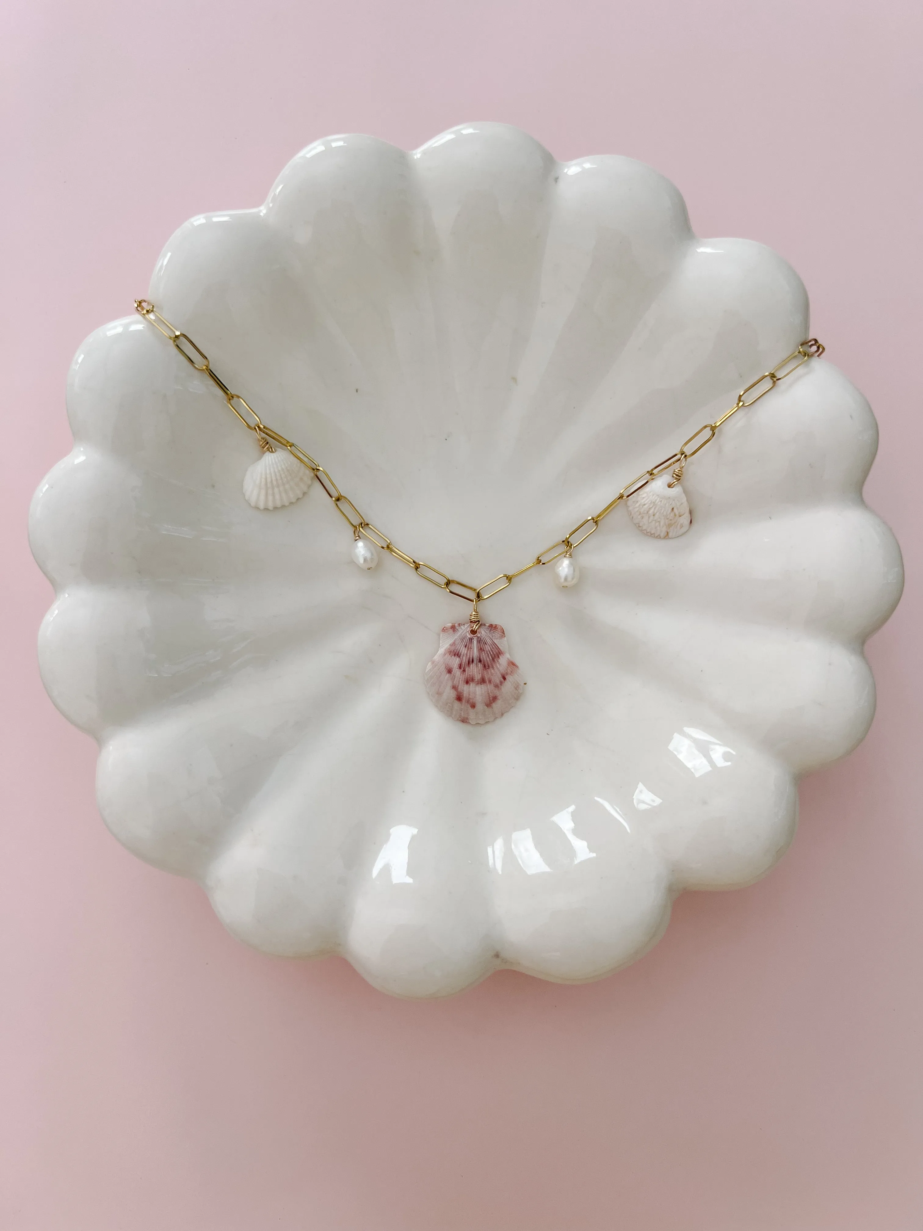 Sarasota Real Seashell Charm Necklace sold by Mermaid & Me
