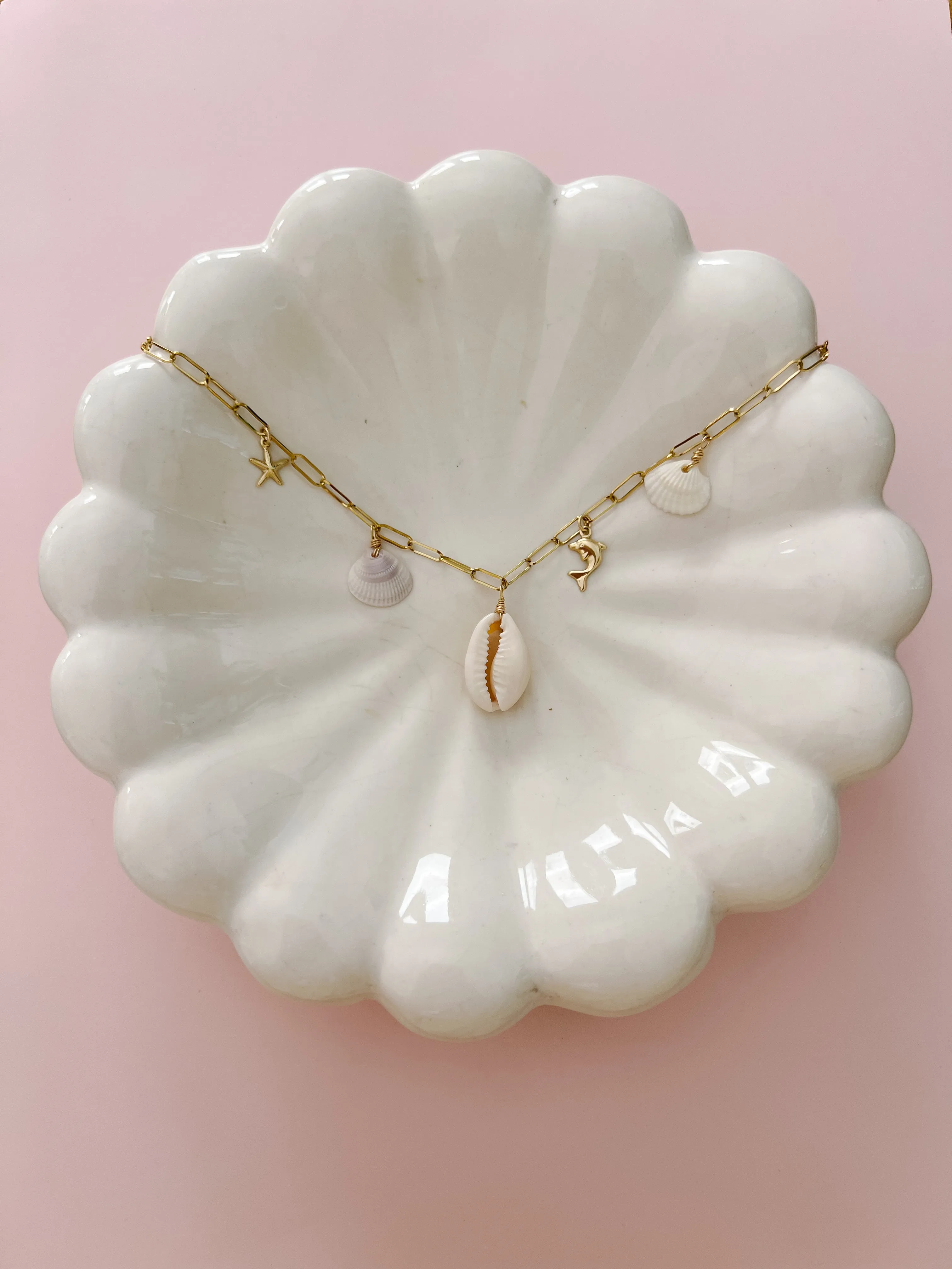 Destin Real Seashell Charm Necklace sold by Mermaid & Me