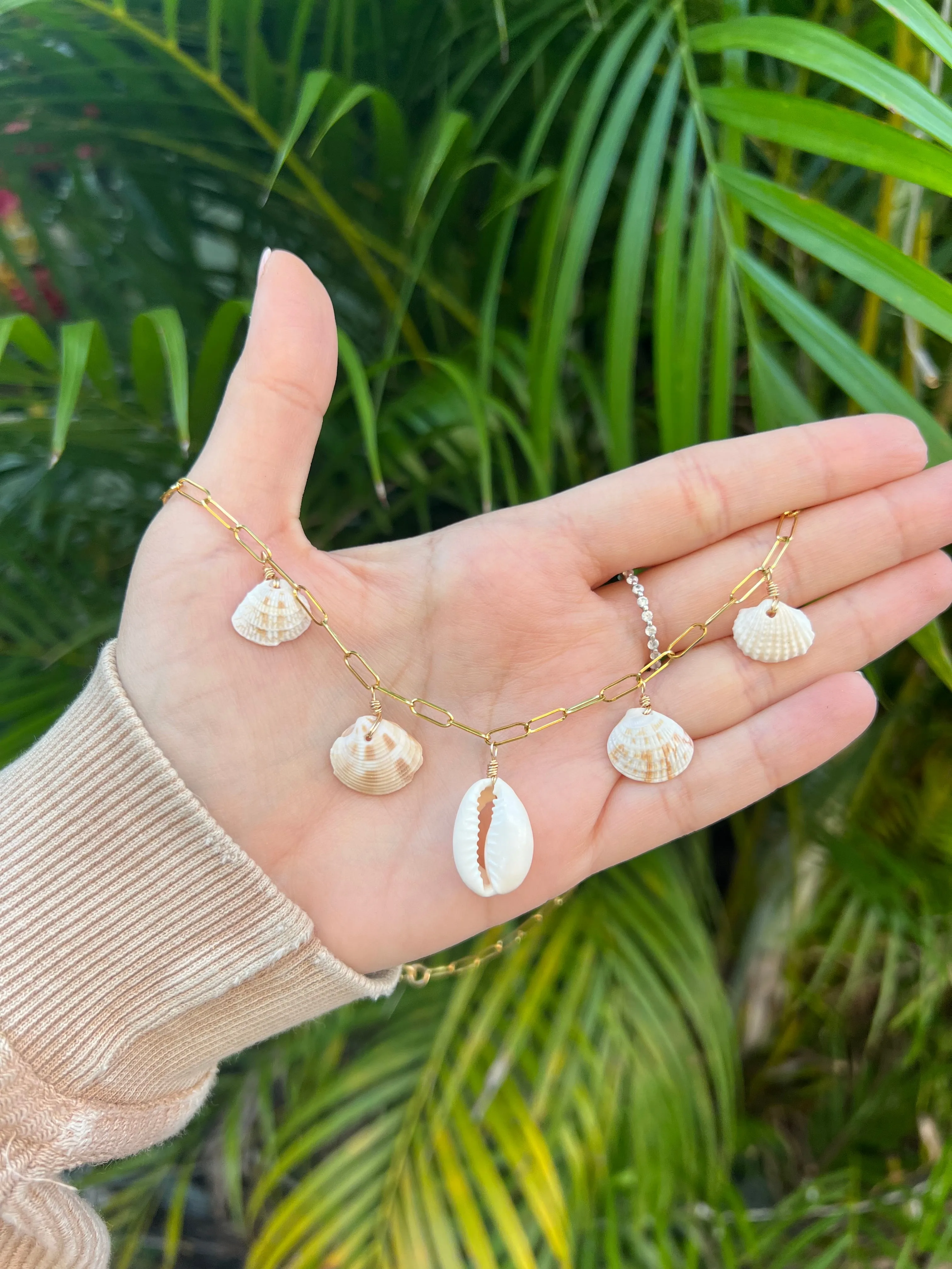 Real Seashell Charm Necklace sold by Mermaid & Me product image thumbnail 2