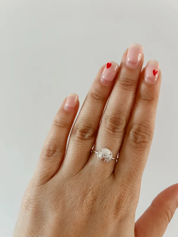 Sterling Silver Sand Dollar Ring sold by Mermaid & Me