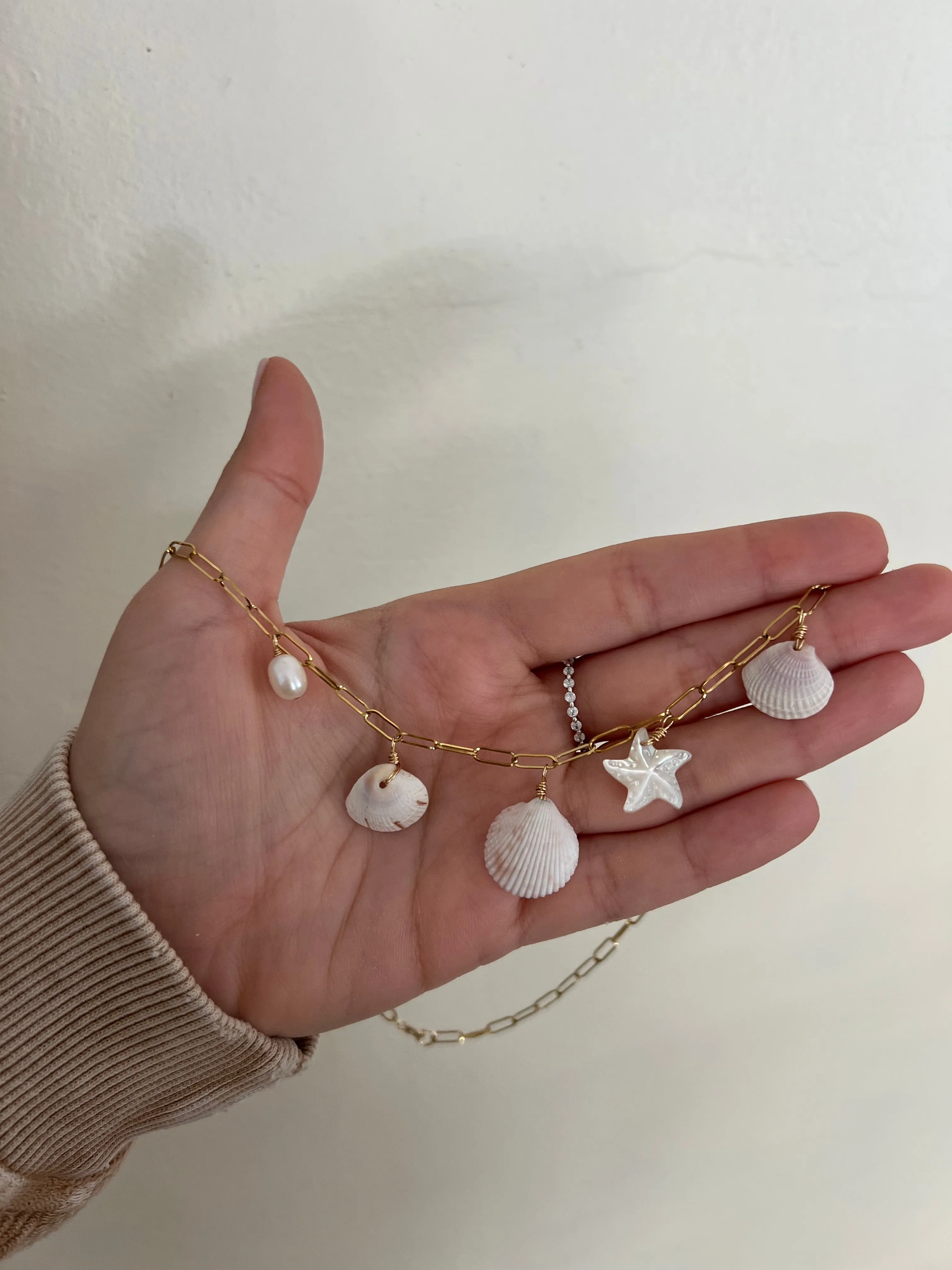 Real Seashell Charm Necklace sold by Mermaid & Me product image thumbnail 2