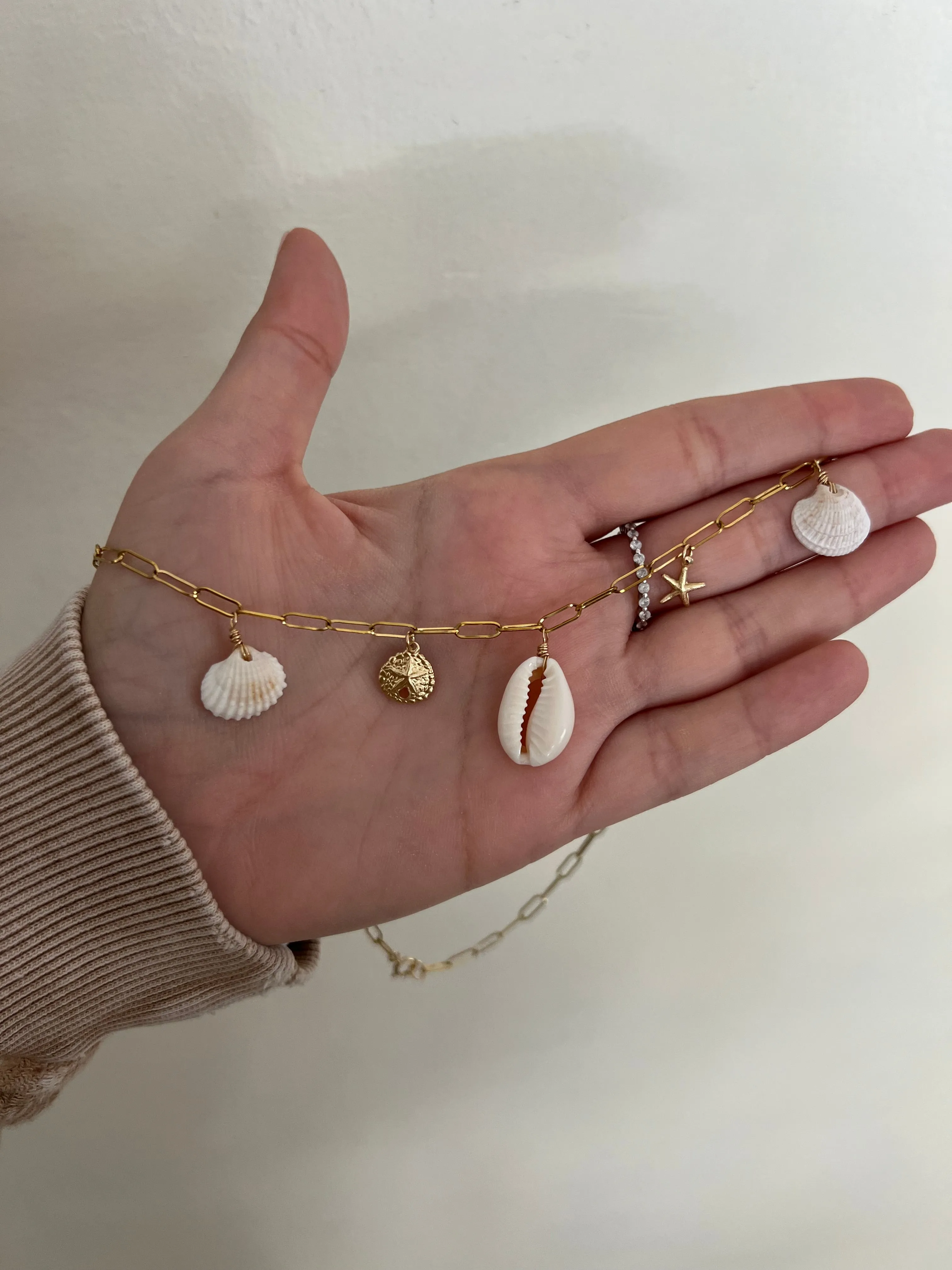 Real Seashell Charm Necklace sold by Mermaid & Me product image thumbnail 2