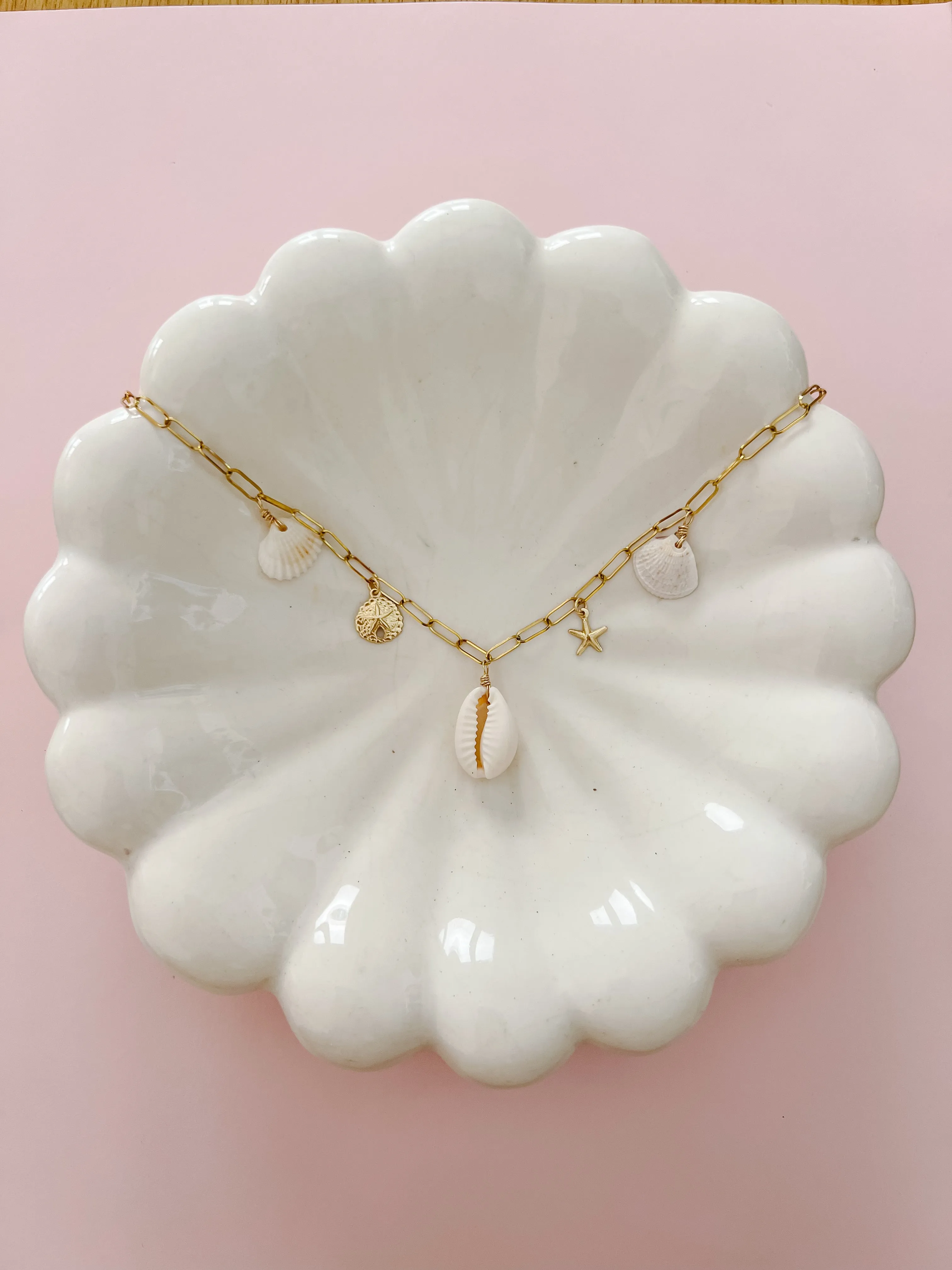 Real Seashell Charm Necklace sold by Mermaid & Me