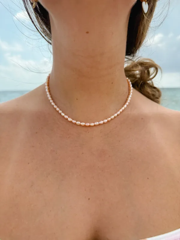 Pink Freshwater Pearl Necklace sold by Mermaid & Me