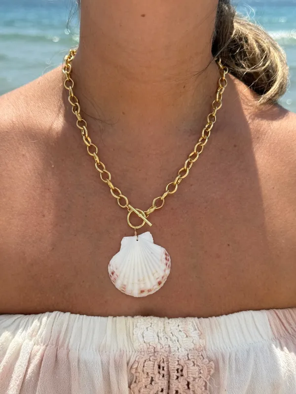 Chain & Toggle Scallop Shell Necklace sold by Mermaid & Me