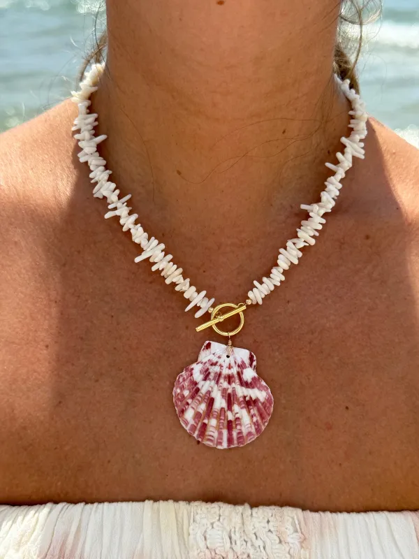 Scallop Shell Toggle Necklace sold by Mermaid & Me