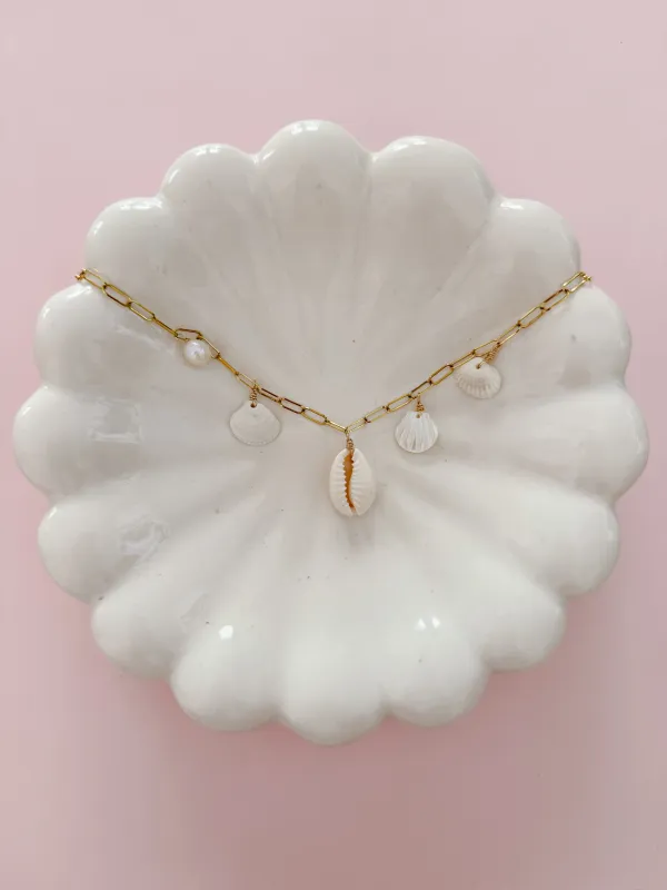 Real Seashell Charm Necklace sold by Mermaid & Me