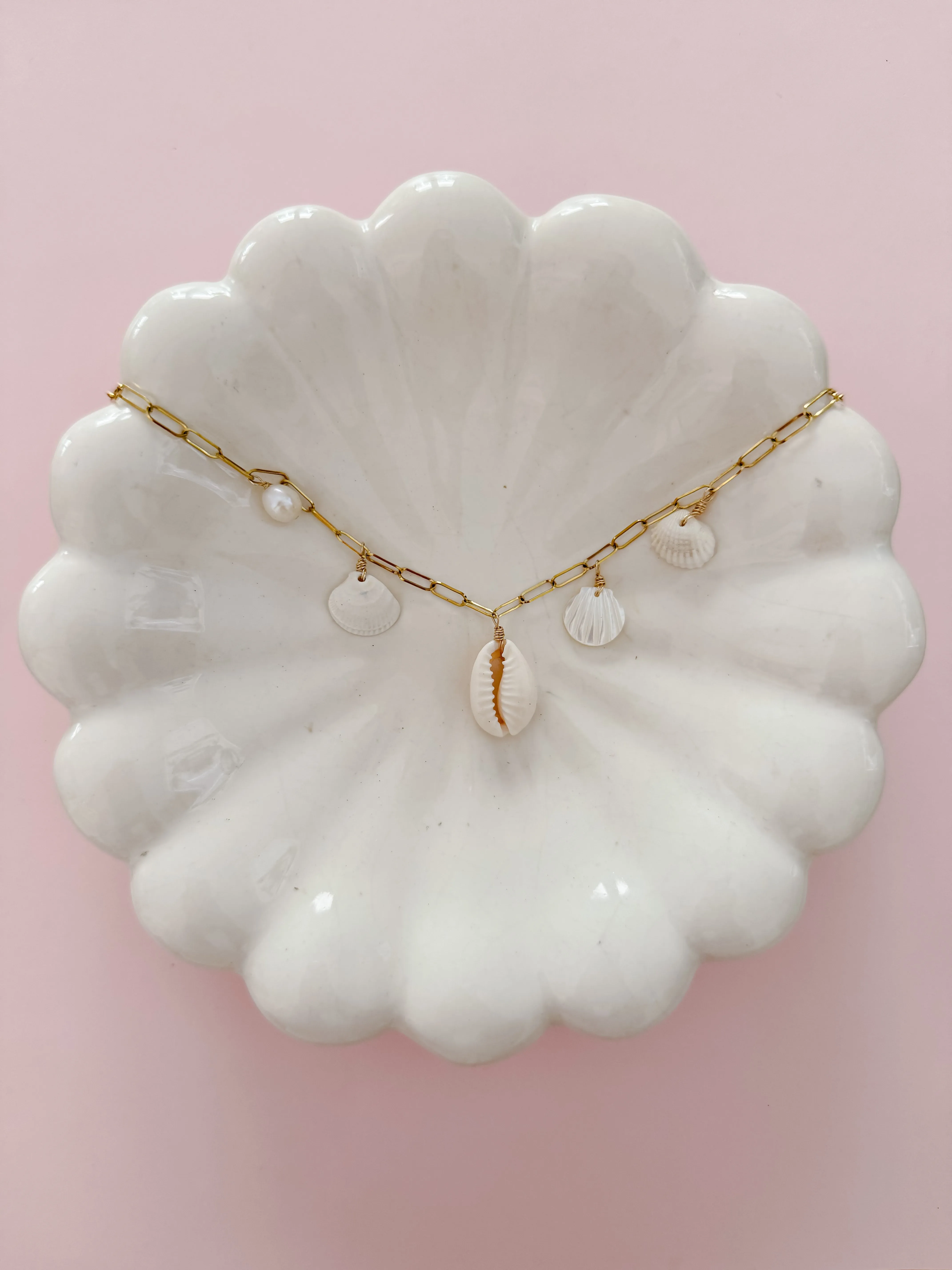 Real Seashell Charm Necklace sold by Mermaid & Me