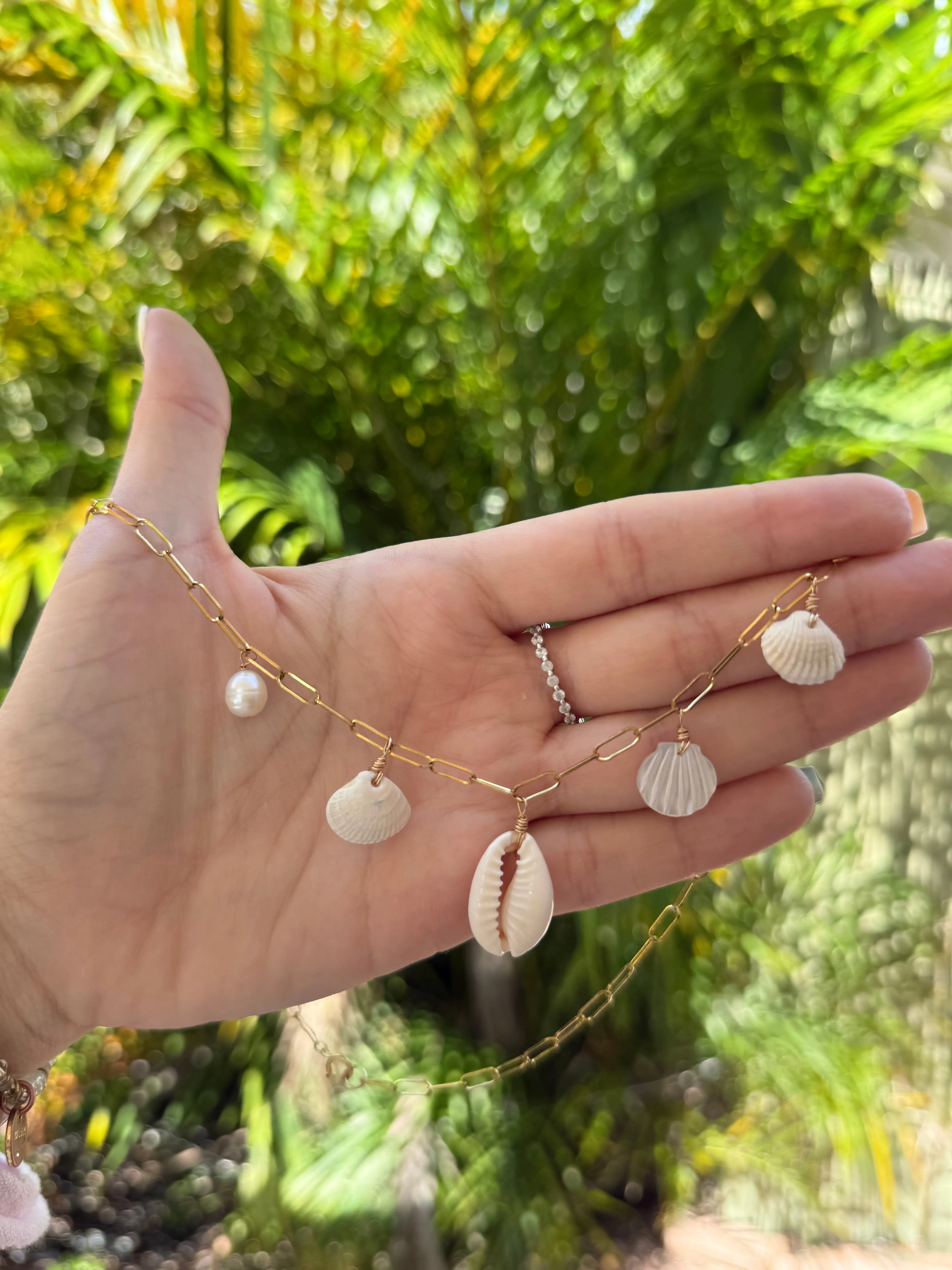 Real Seashell Charm Necklace sold by Mermaid & Me product image thumbnail 2