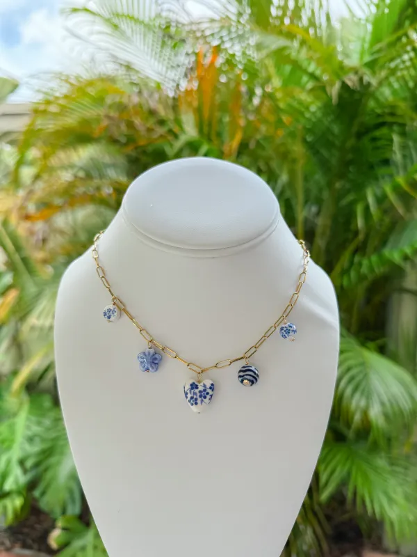 Santorini Charm Necklace made by Mermaid & Me