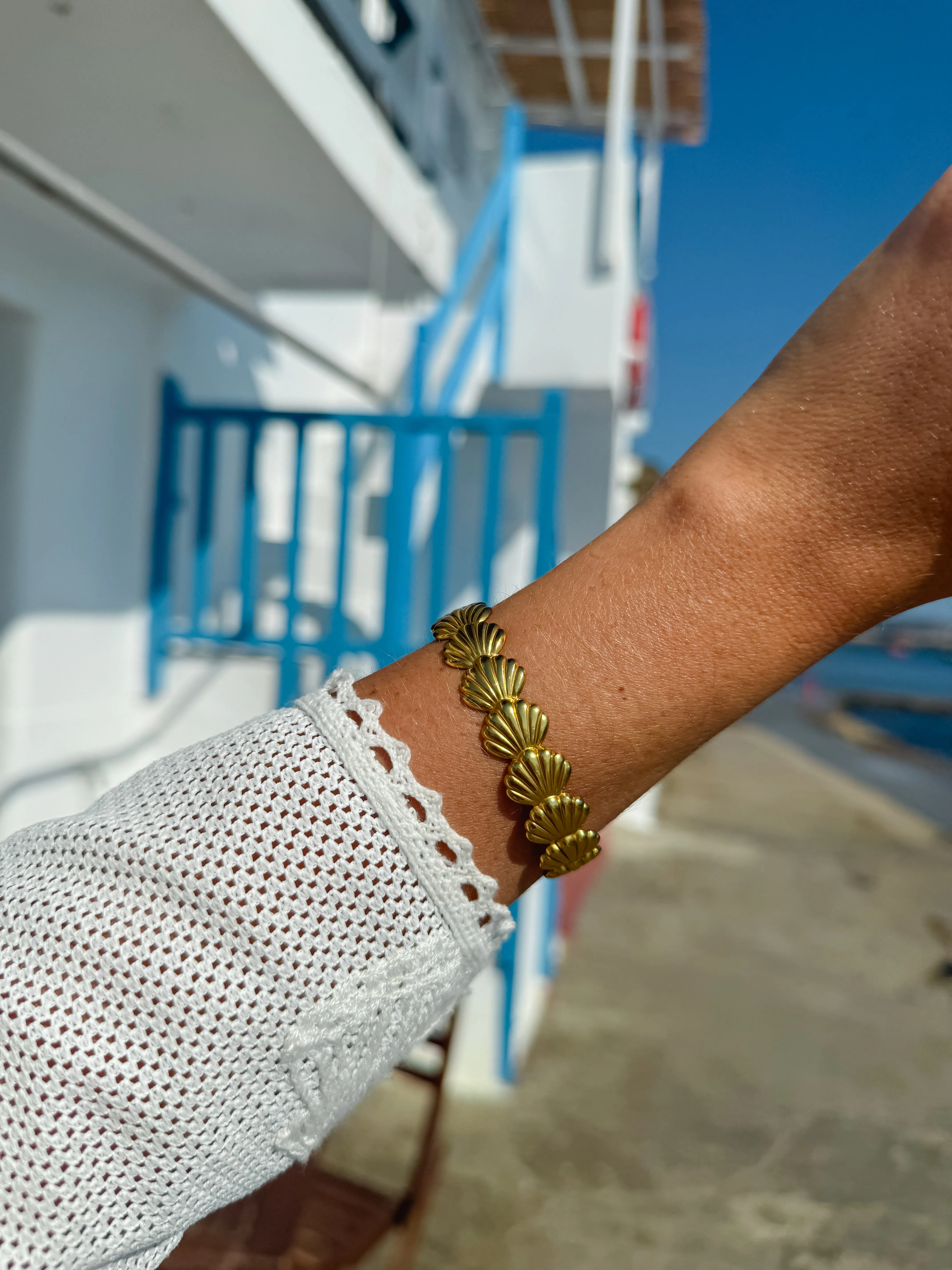 Seashell Cuff Bracelet sold by Mermaid & Me product image thumbnail 3