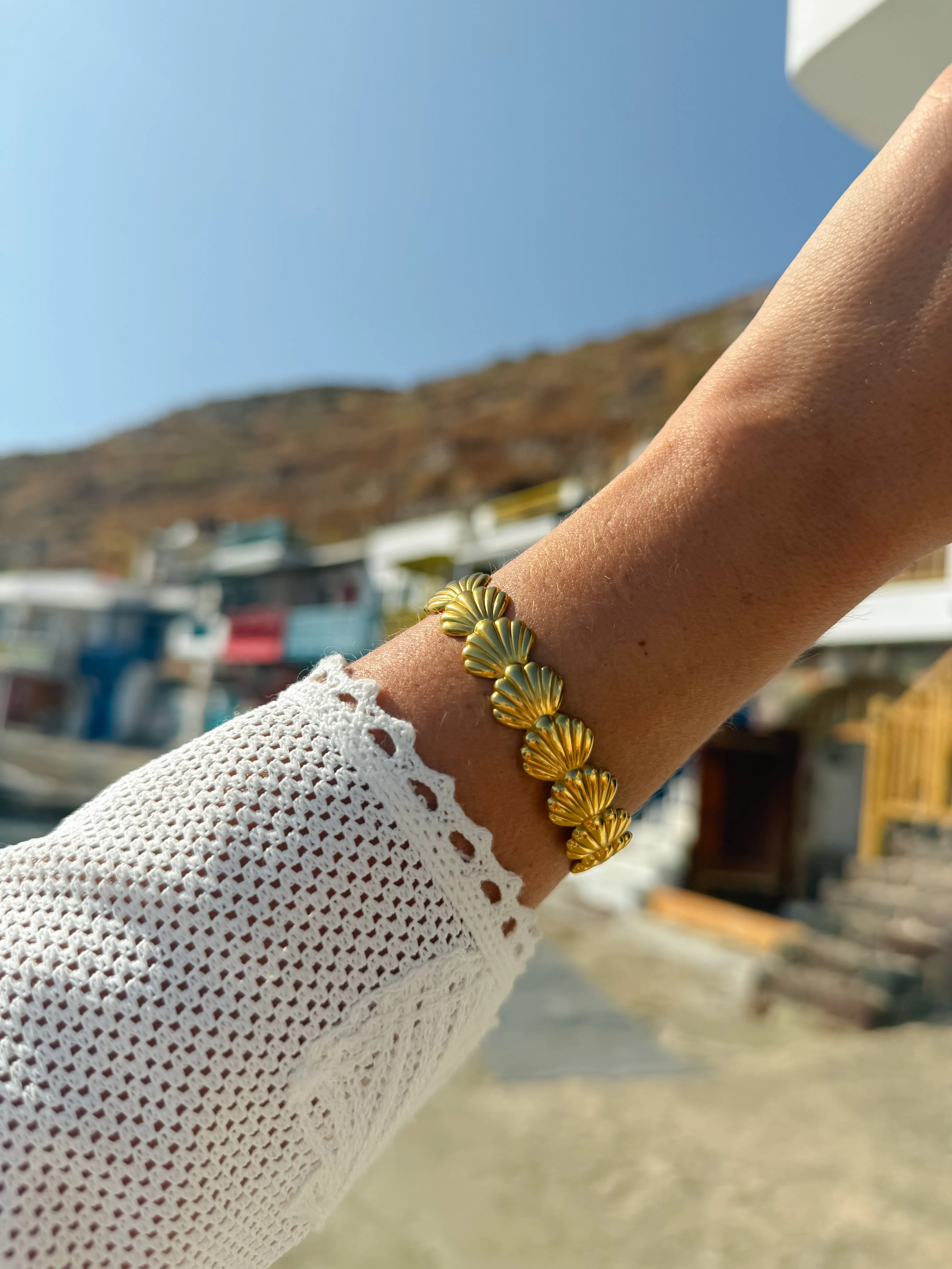 Seashell Cuff Bracelet sold by Mermaid & Me product image thumbnail 2