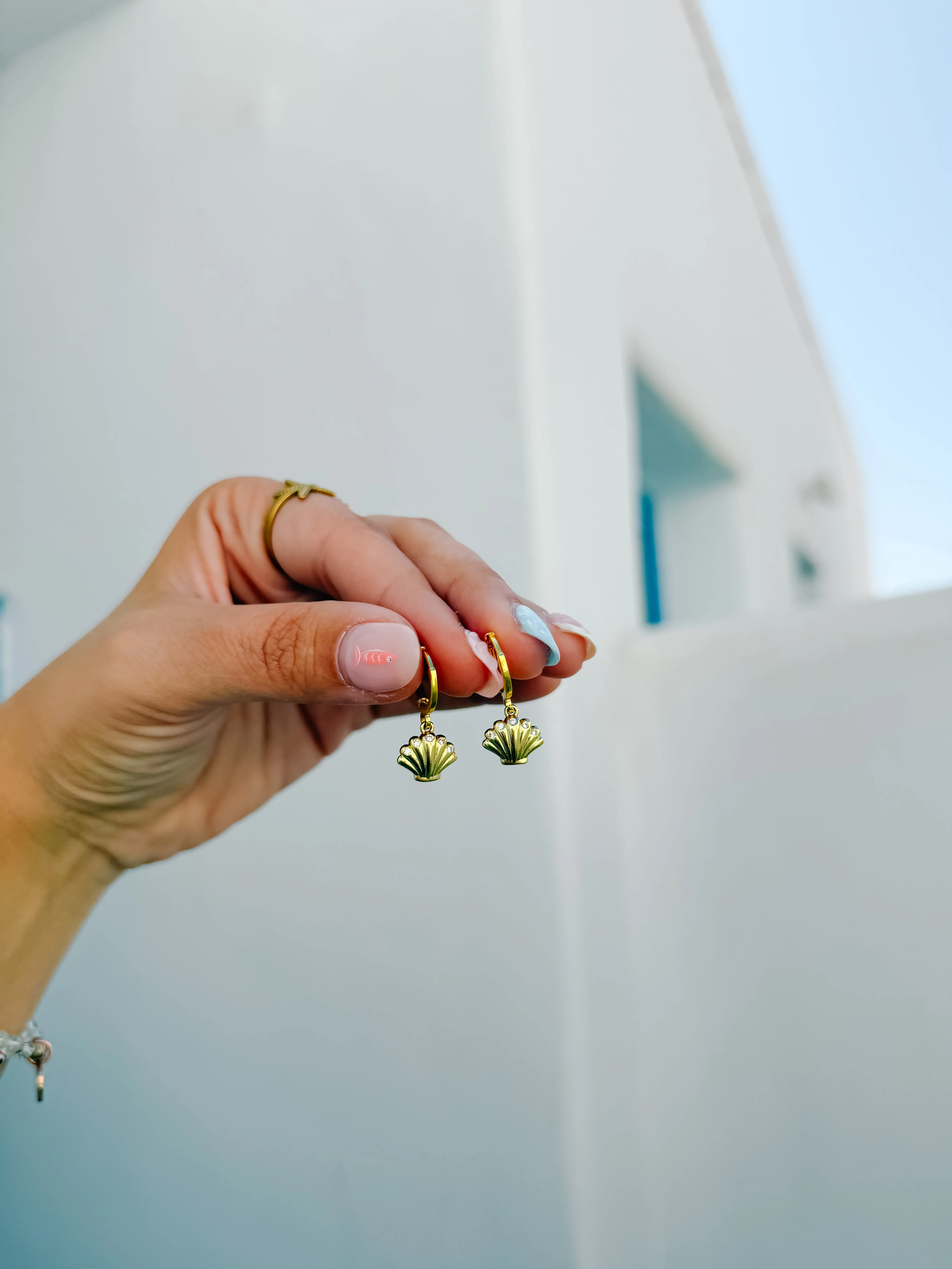 Greece Shell Earrings sold by Mermaid & Me