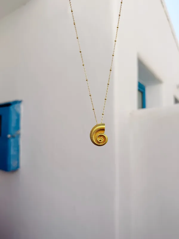 Gold Nautilus Shell Necklace sold by Mermaid & Me
