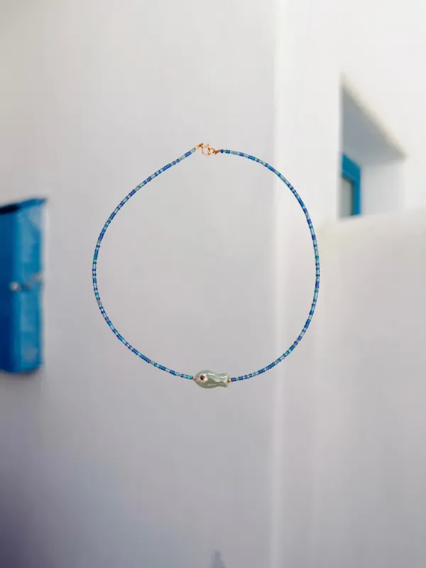 Teal Fish Necklace sold by Mermaid & Me