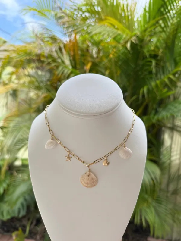 Real Seashell Charm Necklace sold by Mermaid & Me