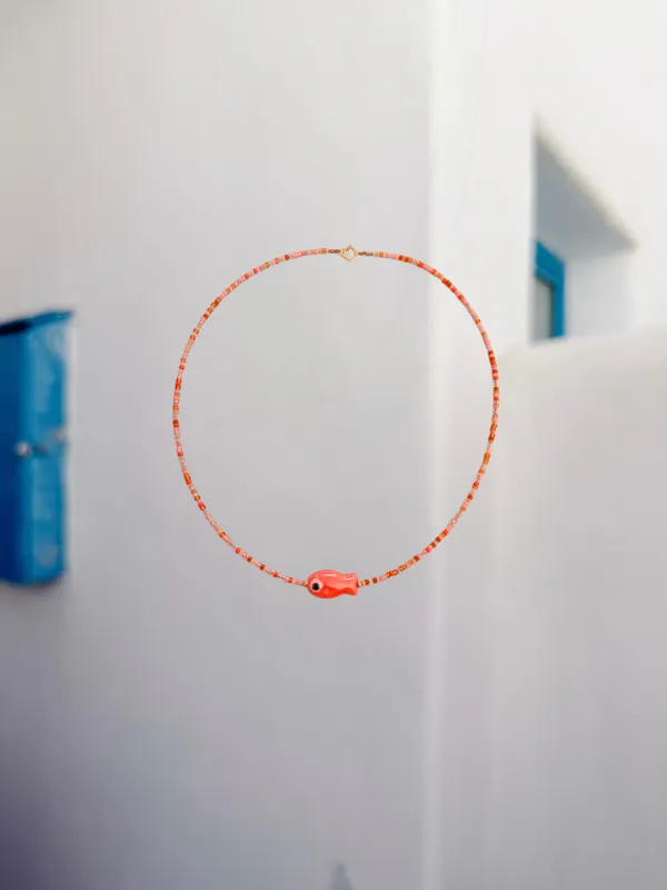 Orange Fish Necklace sold by Mermaid & Me