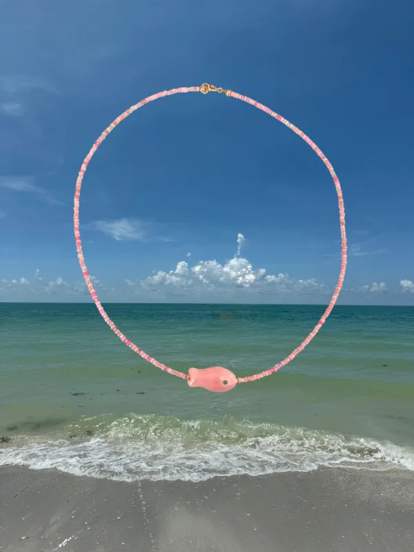 Pink Fish Necklace sold by Mermaid & Me