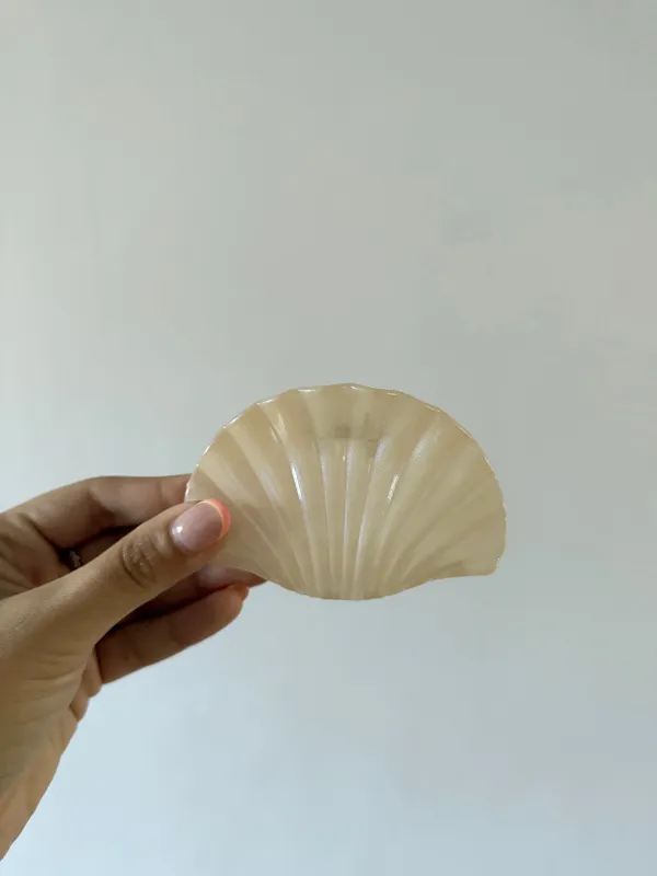 Pale Orange Clam Shell Hair Clip sold by Mermaid & Me