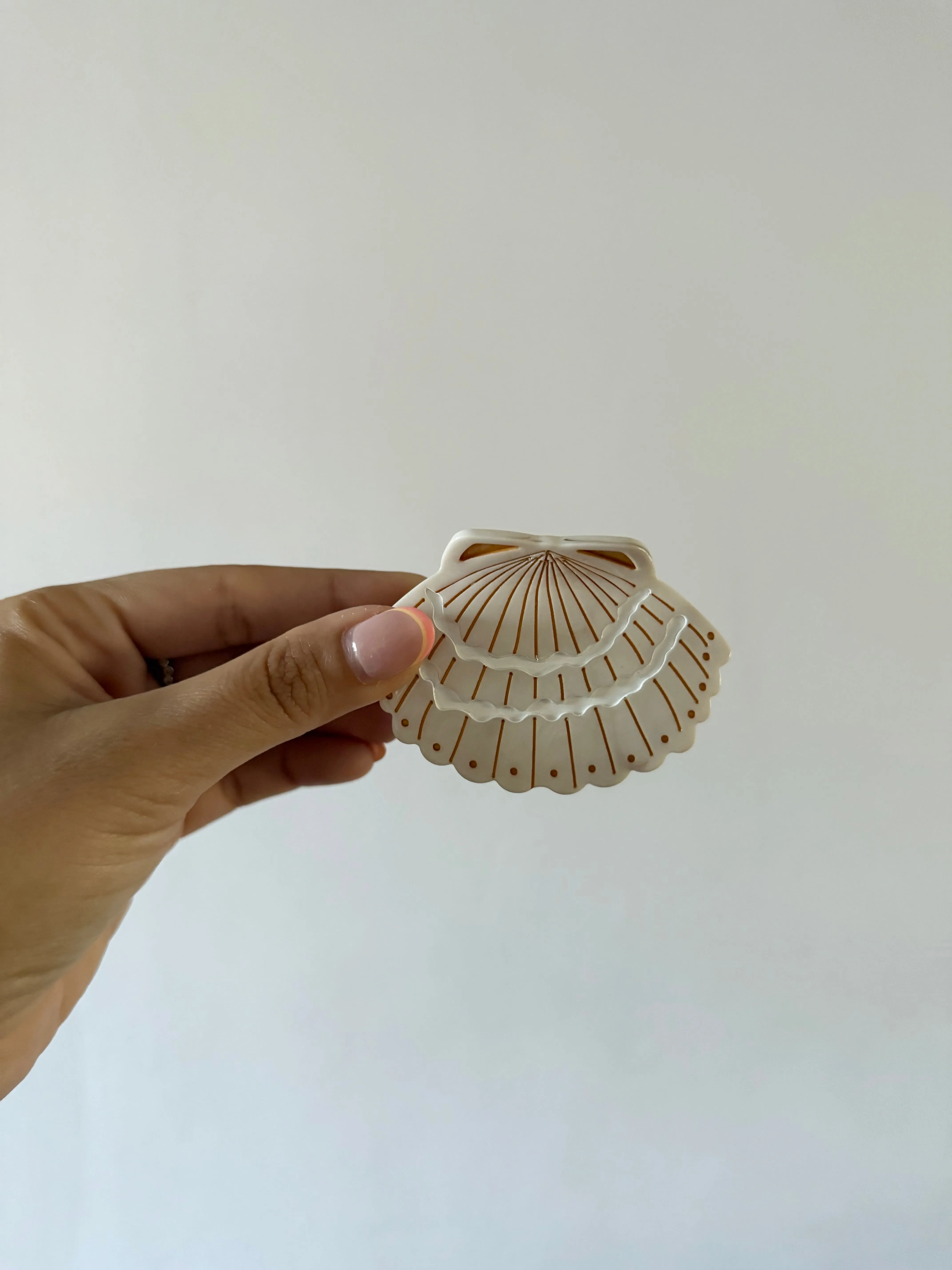 Cream Seashell Hair Clip sold by Mermaid & Me