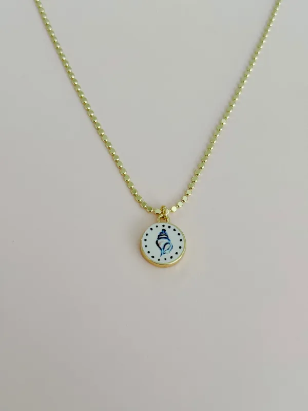 Blue Conch Necklace sold by Mermaid & Me