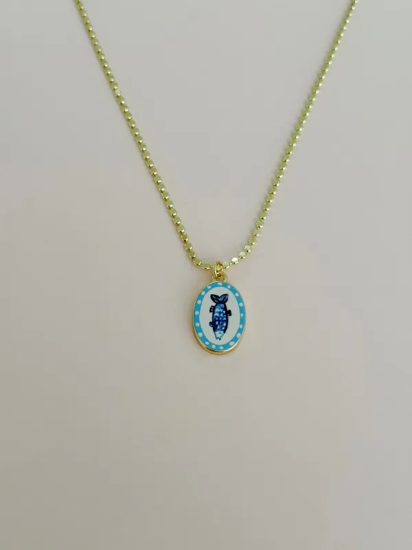 Blue Fish Necklace sold by Mermaid & Me