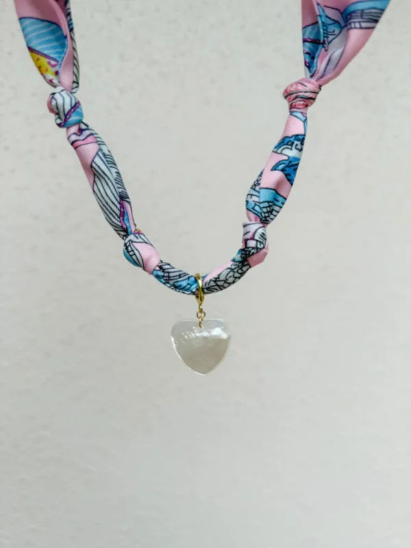 Shell Heart Scarf Necklace sold by Mermaid & Me