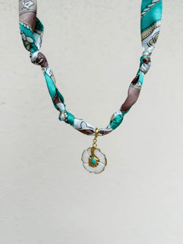 Shell Flower Scarf Necklace sold by Mermaid & Me