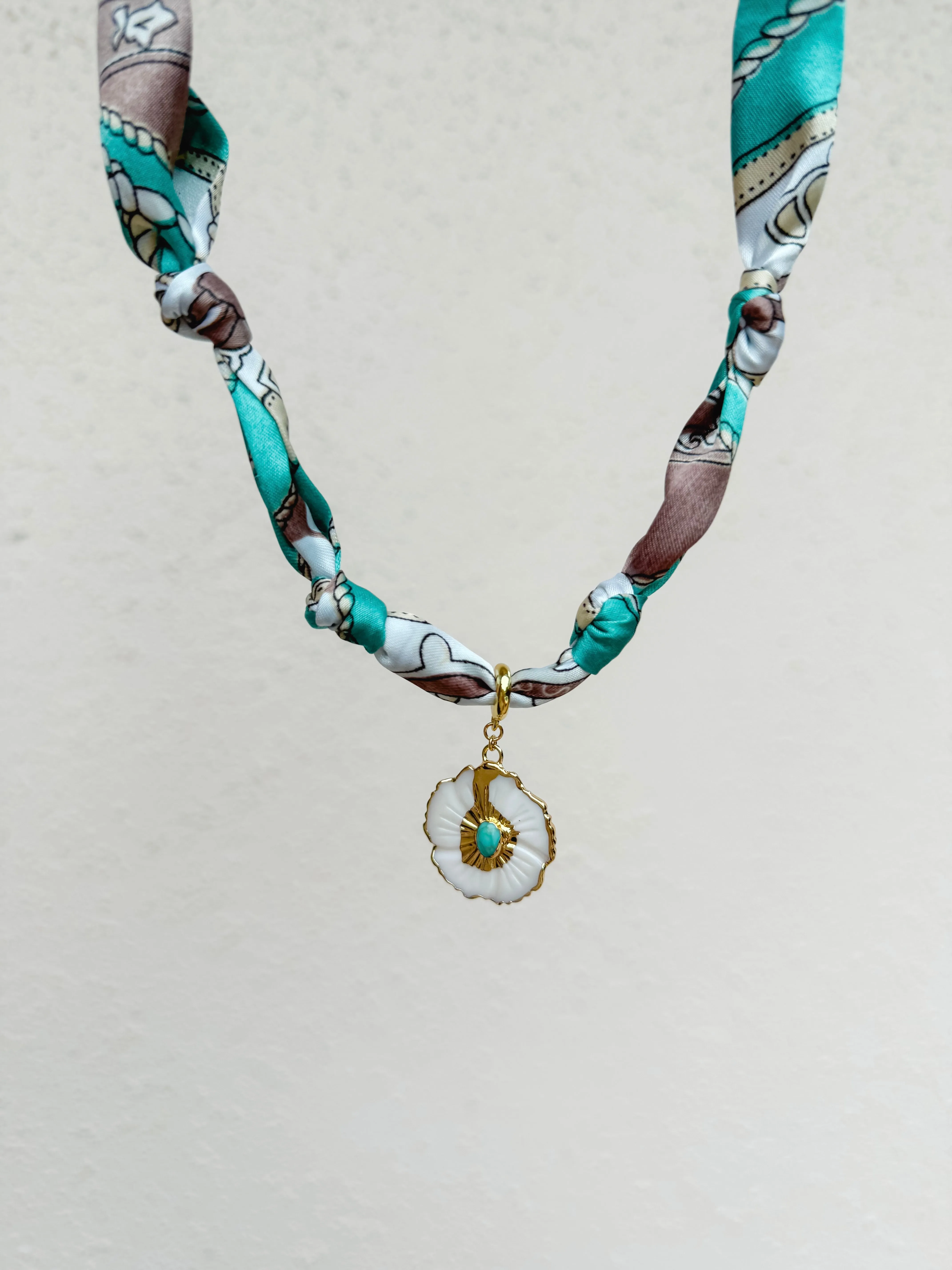 Shell Flower Scarf Necklace sold by Mermaid & Me