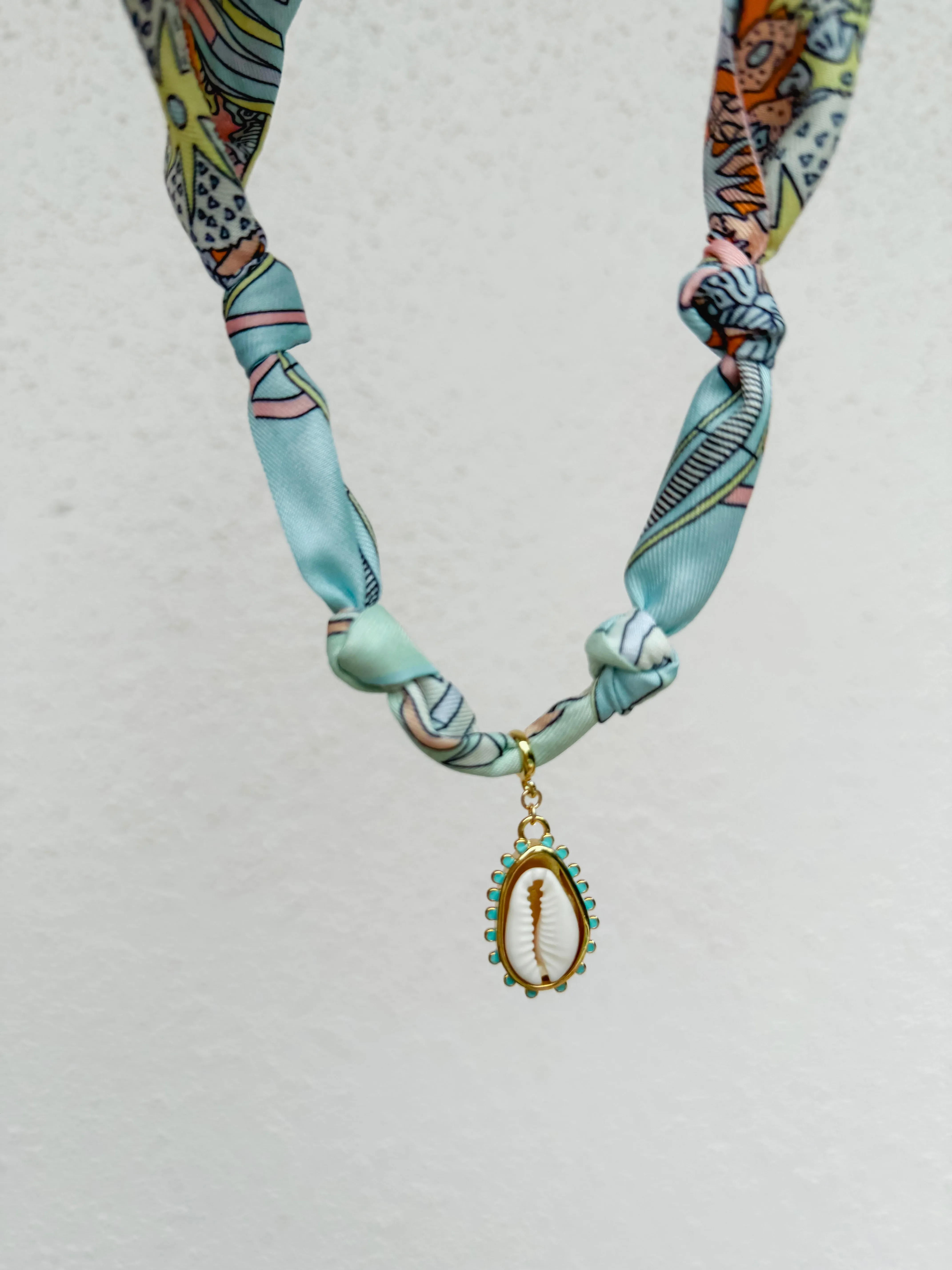 Cowrie Shell Scarf Necklace sold by Mermaid & Me