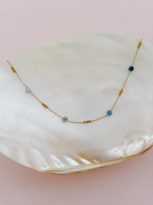 Shady Blues Layering Necklace sold by Mermaid & Me